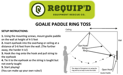 Goalie Paddle Ring Toss Game